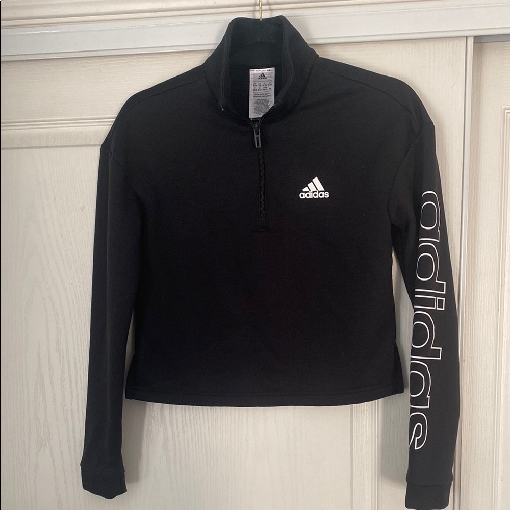 Adidas Black Half-Zip Sweatshirt